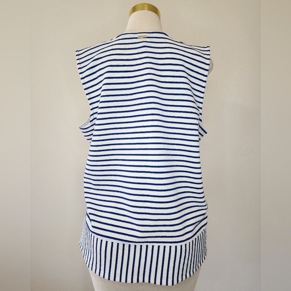 Jones New York Signature Sapphire and White Striped Tank Top NWT - Picture 5 of 11